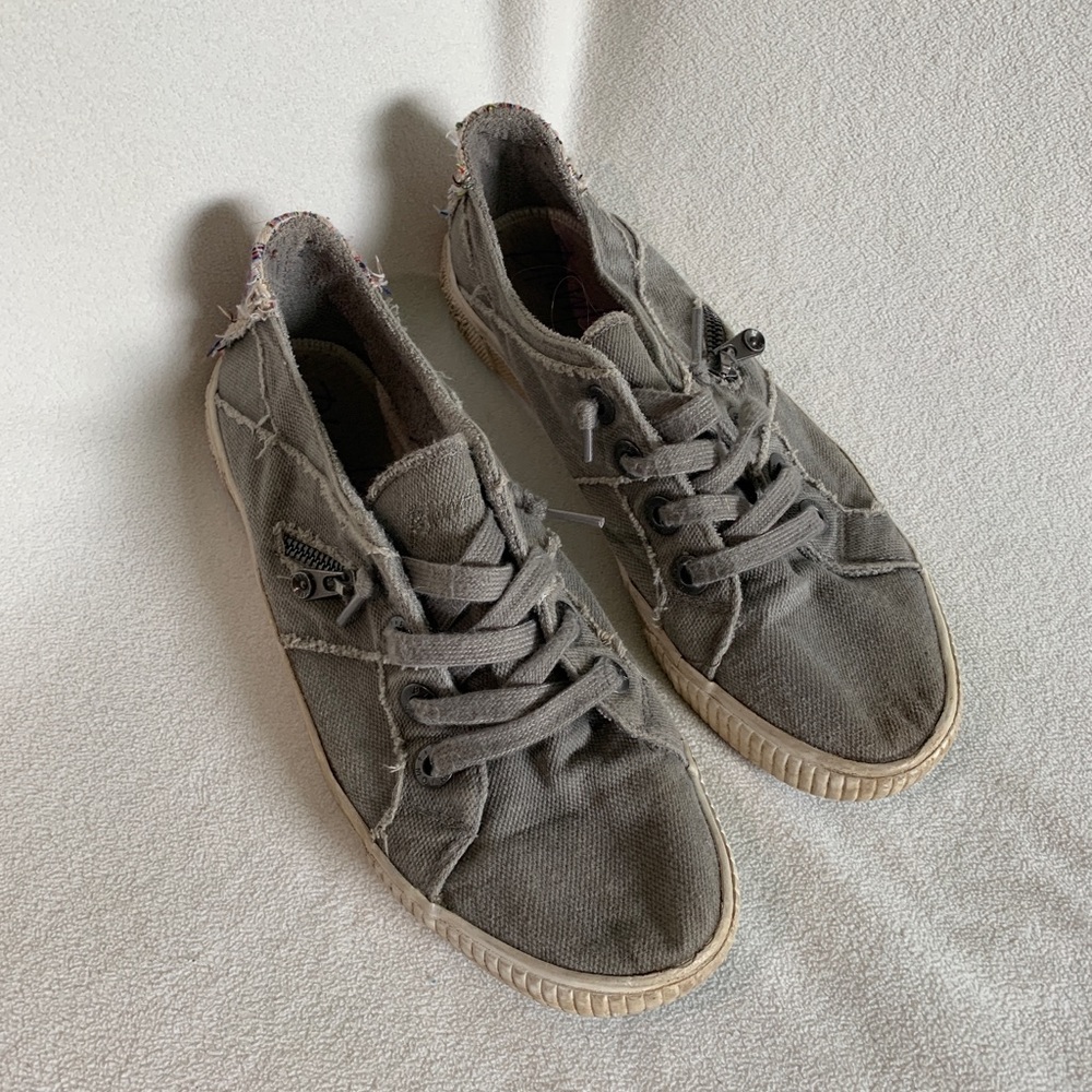 Gray slip on Blowfish sneakers size 9